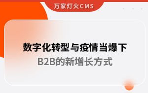 數字化轉型與疫情當爆下，B2B的新增長方式｜萬家推云平臺